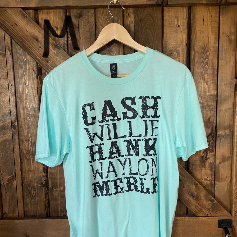 Country music shirt cash hank willie waylon merle-Medium